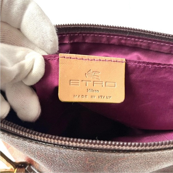 EUC ETRO mini handbag Purse Paisley shoulder bag - Picture 8 of 16